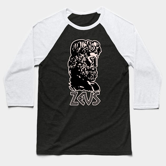 Zeus Baseball T-Shirt by Mosaicblues